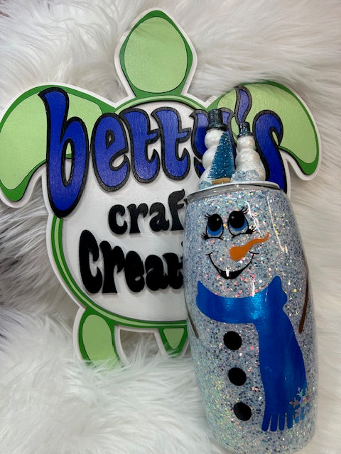25oz Stemless Snowman with removable topper